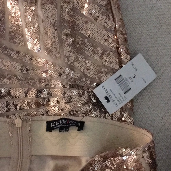 Fashion Nova Breathtaking Dress - Rose Gold Sm - Picture 5 of 5